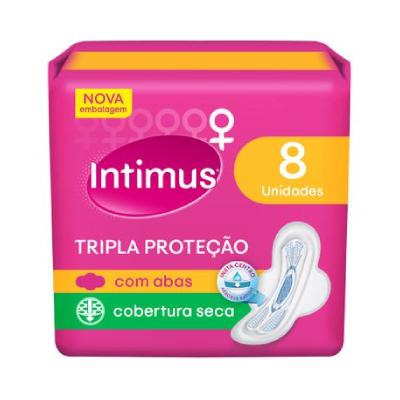 Absorvente Intimus Seco Com Abas 8 Unidades